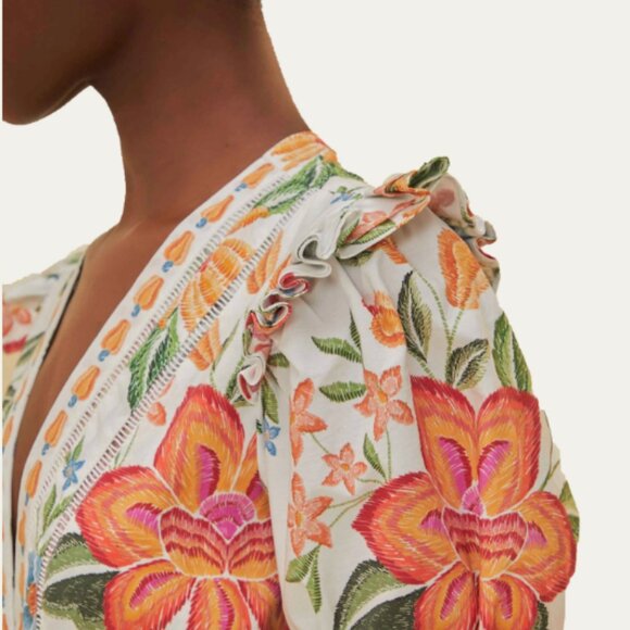 NWT FARM RIO Off-White Bloom Garden Romper - Picture 2 of 7